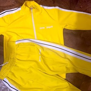 YELLOW PALM ANGELS TRACKSUIT MENS MEDIUM.